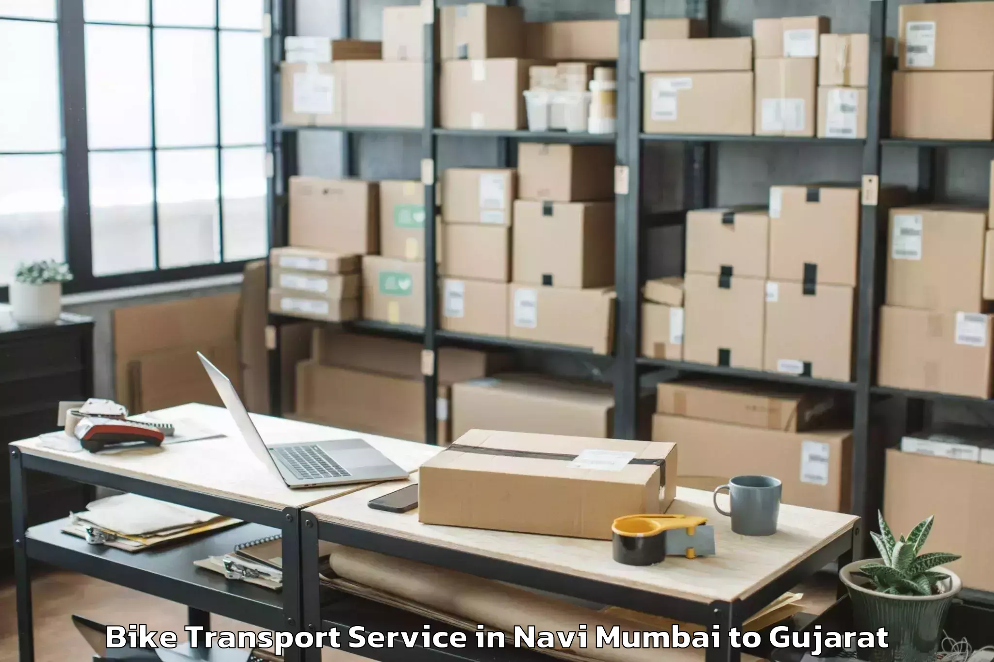 Reliable Navi Mumbai to Kadi Bike Transport